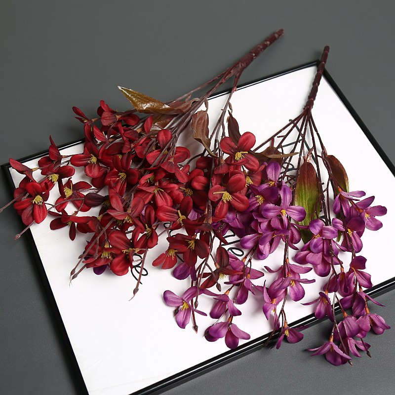 5 Colors European Style Retro Color Low Price Promotion Knurling Silk Orchid