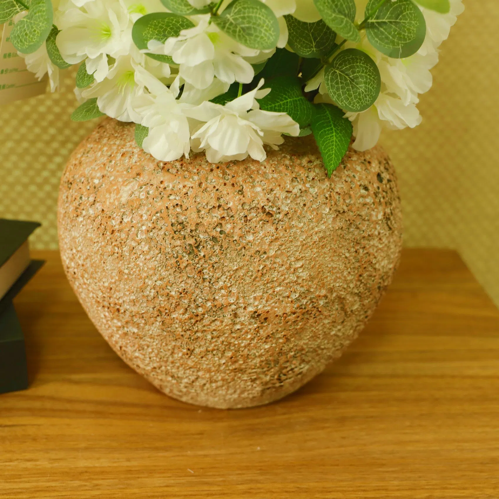 Home Decor Table Artificial Cherry Blossom with Vase Silk Fake Flower