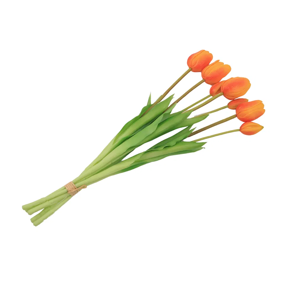 Factory Customized Color Tulip Flower Single PU Real Touch Tulips Artificial Flower for Home Wedding Decoration