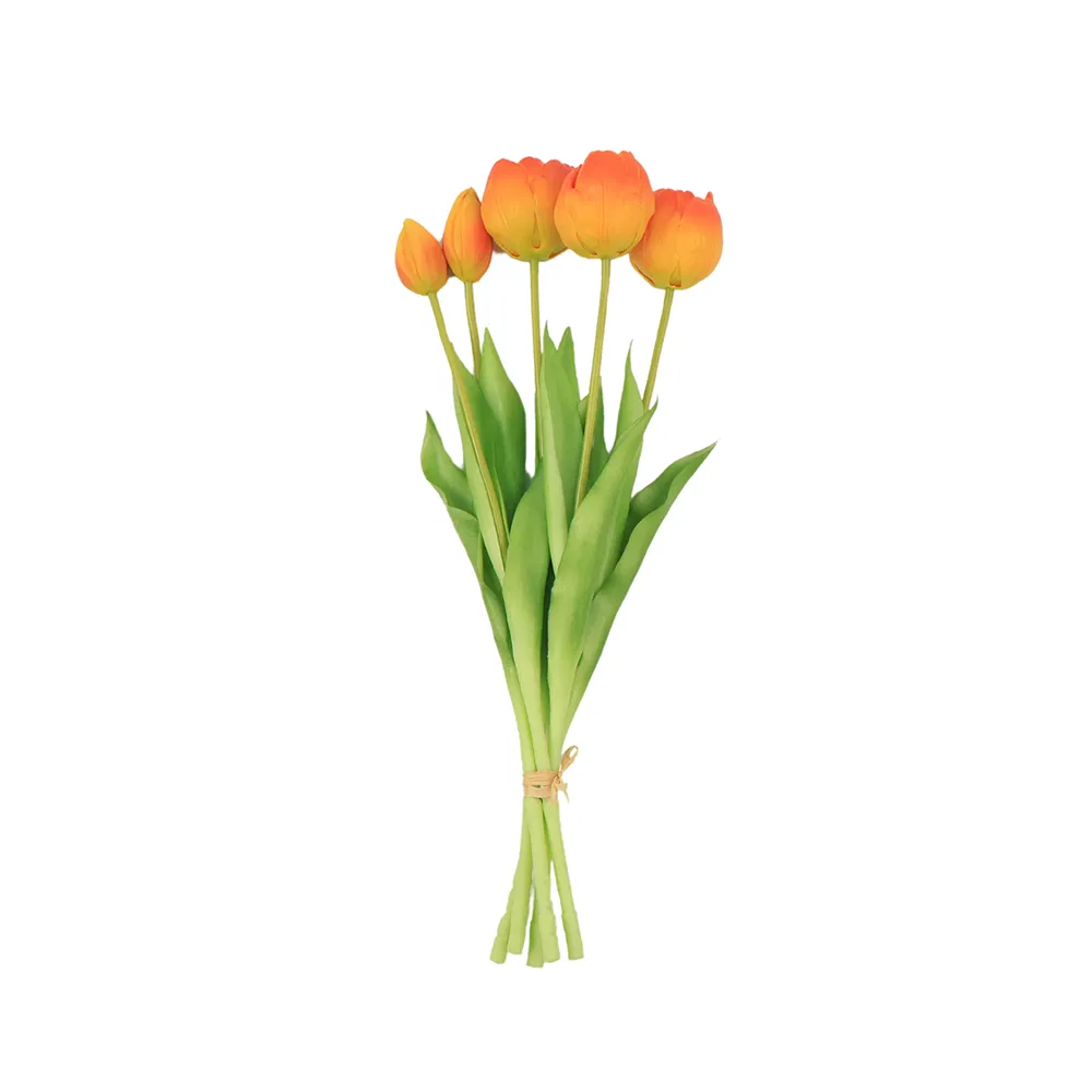 High Quality Tulip Flowers Artificial Real Touch Artificial Silk Flowers Tulip in a Vase