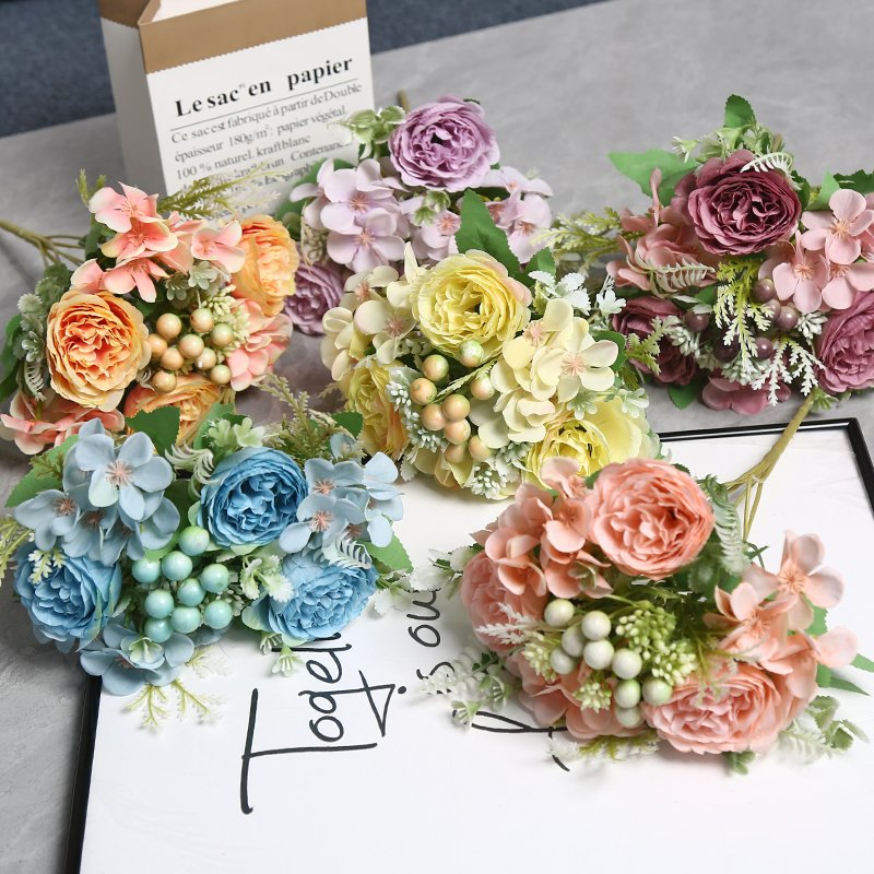 Artificial Eucalyptus Flower Decorationwedding Greenery Decor Matte Glossy Pearlescent Rose Tulip Peony Peony