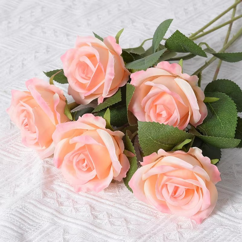 Artificial Roses Valentine's Day Home Wedding Decoration Artificial Flowers Silk Cloth Roses