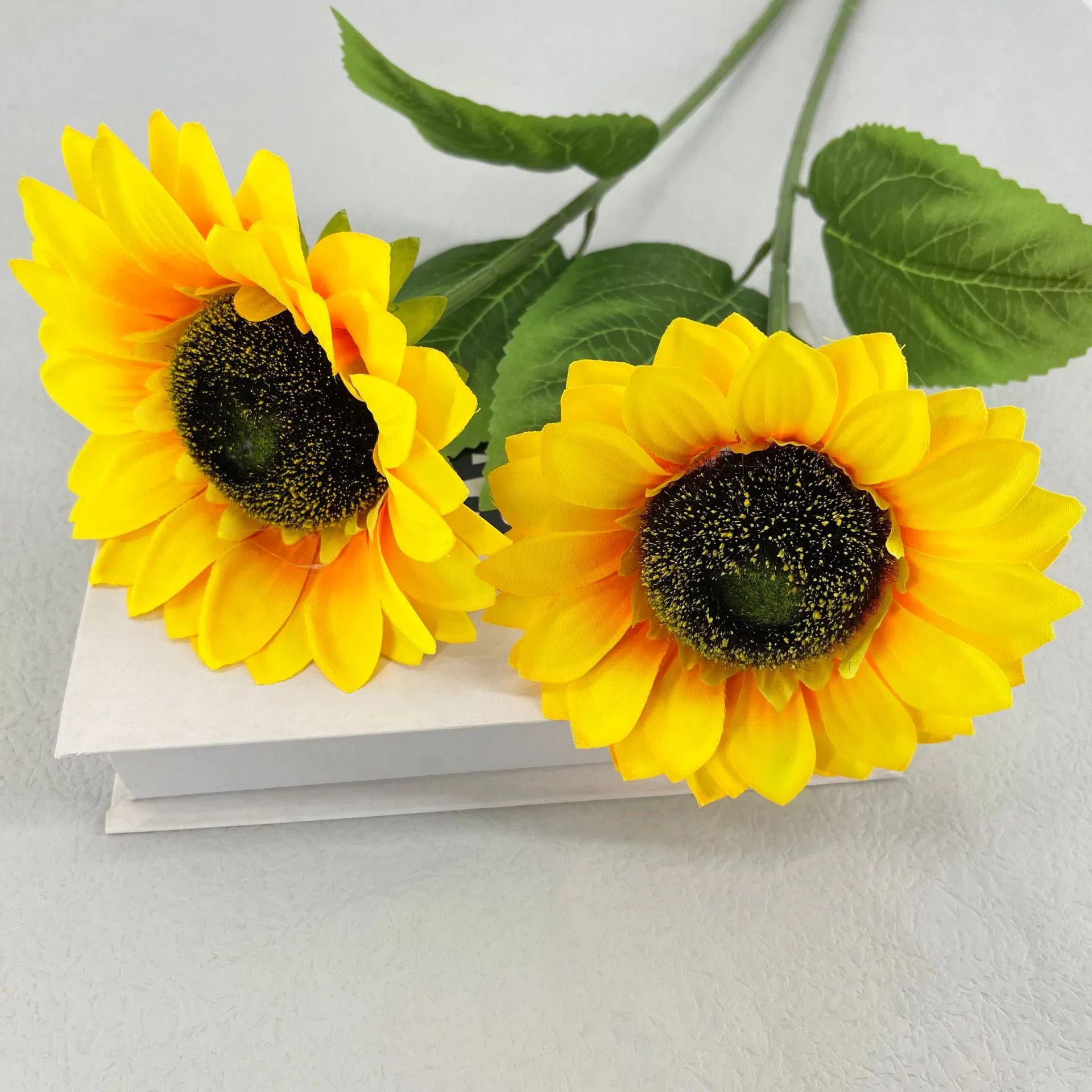 Assorted Size Single Stem Artificial Fake Silk Sunflowers for Indoor Home Wedding Garden Office DIY Decor