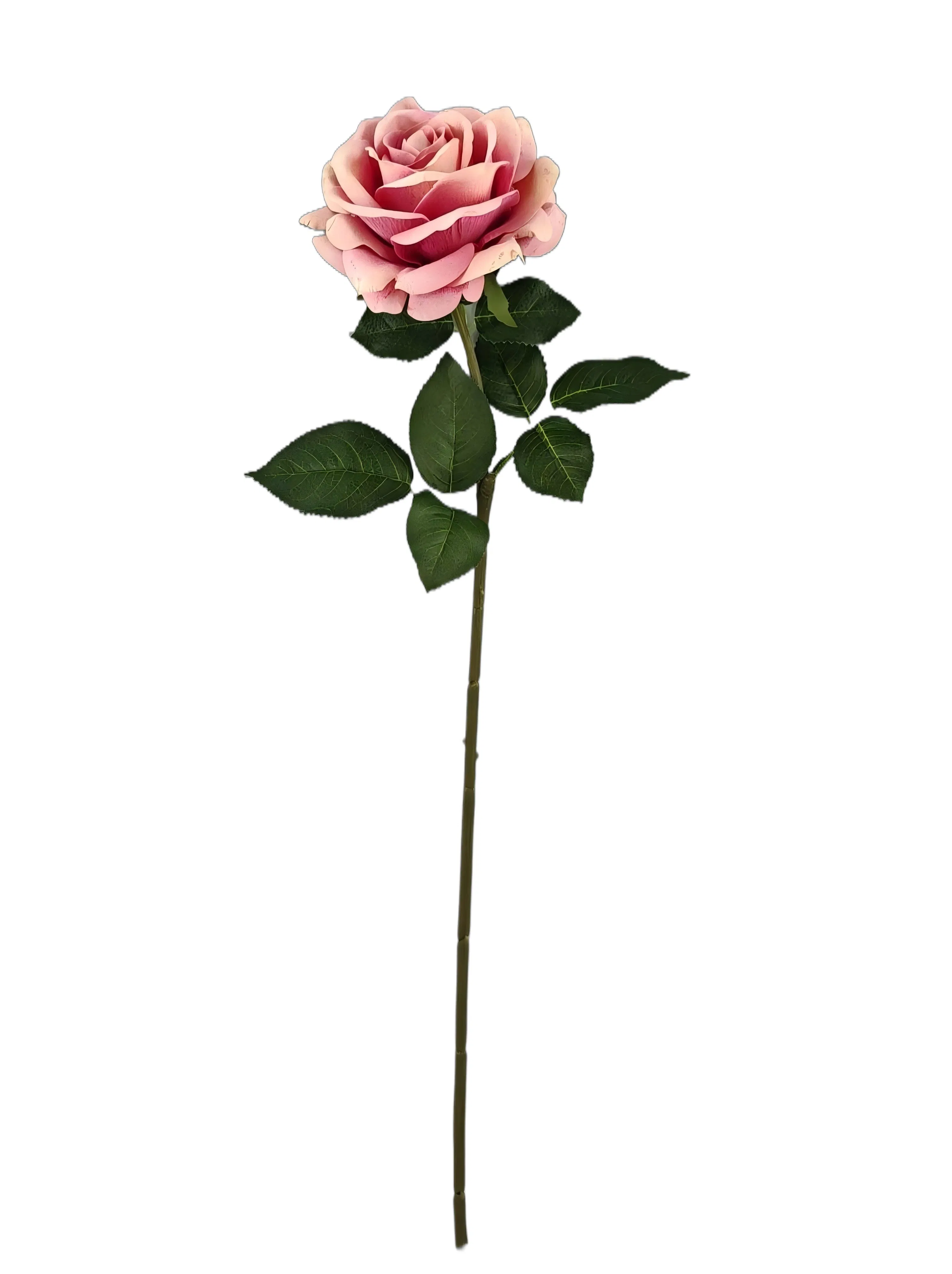 65cm Premium Single Stem Real Touch Moisture Artificial Rose
