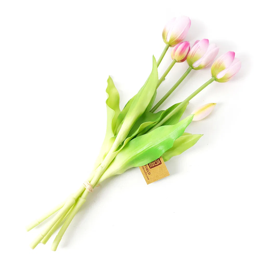 High Quality PU Silicon Artificial Tulip Real Touch Flowers for Spring Summer Home Decor Flowers Restaurant Hotel Wedding Event