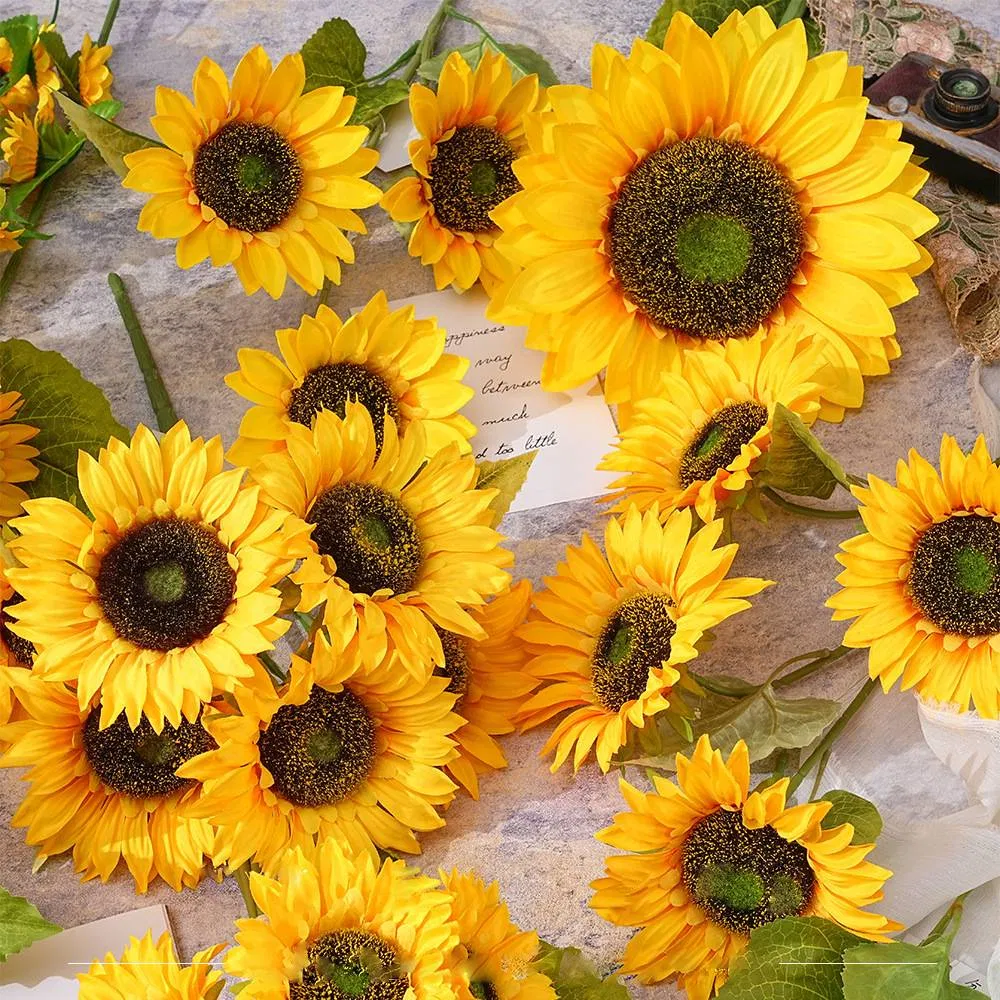 Wholesale Artificial Sunflower Silk Flower Handmade Sunflowers for Wedding Home