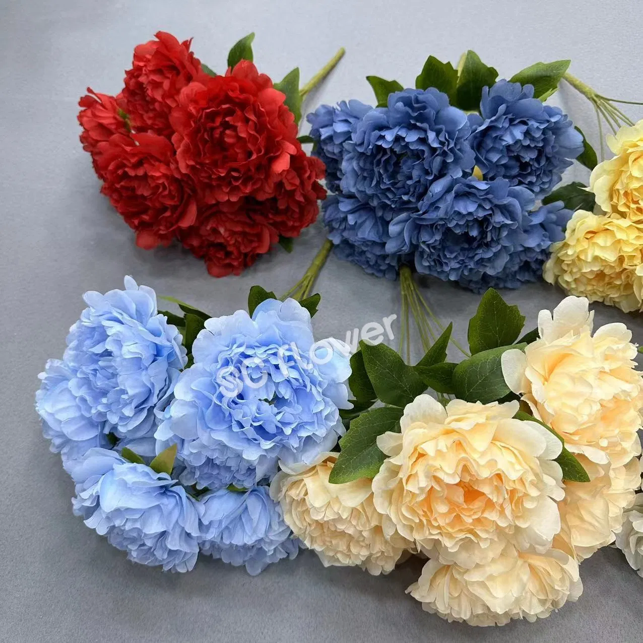 2025 New 7 Head Large 13cm Head Artificial Silk Peony for Wedding Home Decorations