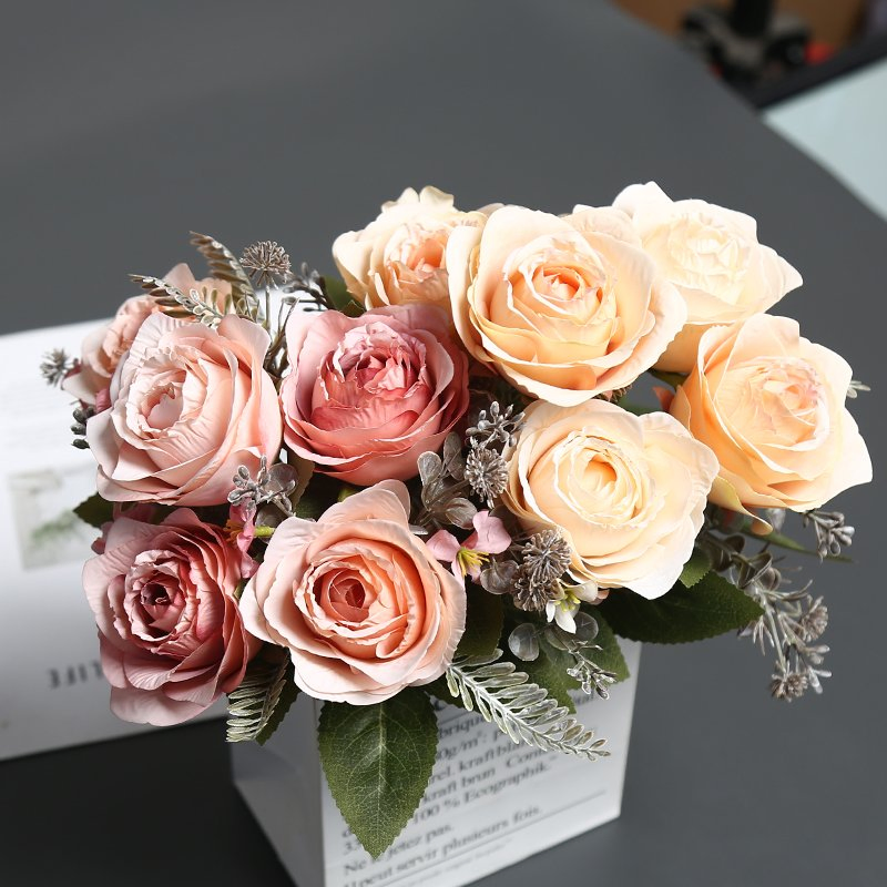 Texture Three-Dimensional Handmade Romantic Artificial Flowers Art Design Roses