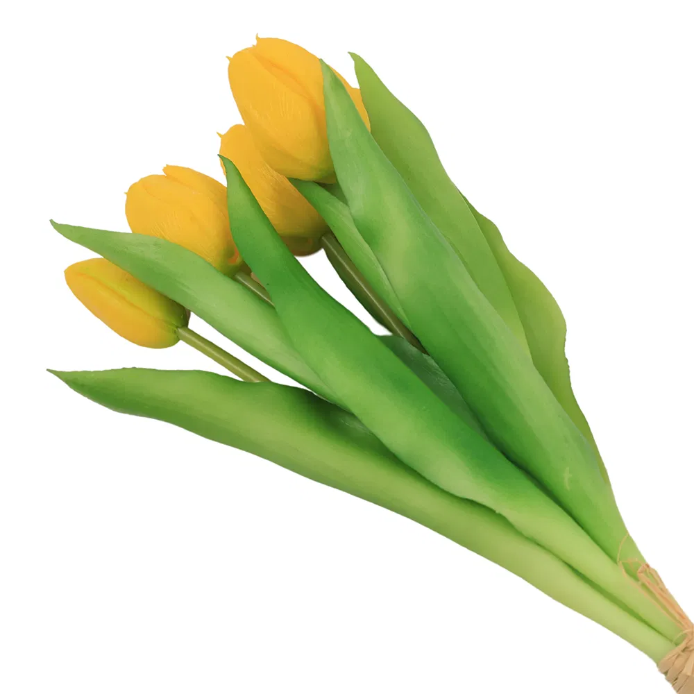 Customized High Quality Personalized Real Like Artificial Flowers Tulips in a Vase