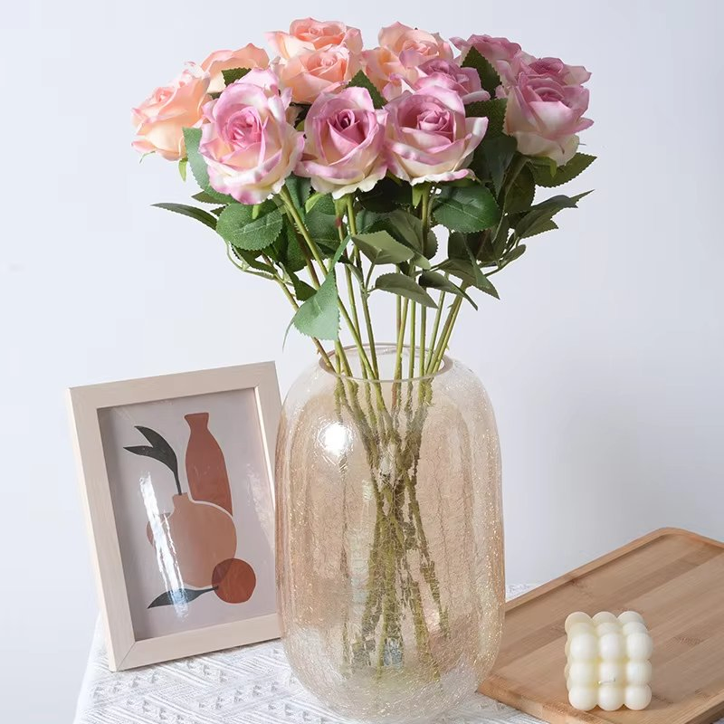 Roses Artificial Flowers Bulk White Roses Artificial Flowers Artificial Rose Heart for Decoration and Gift