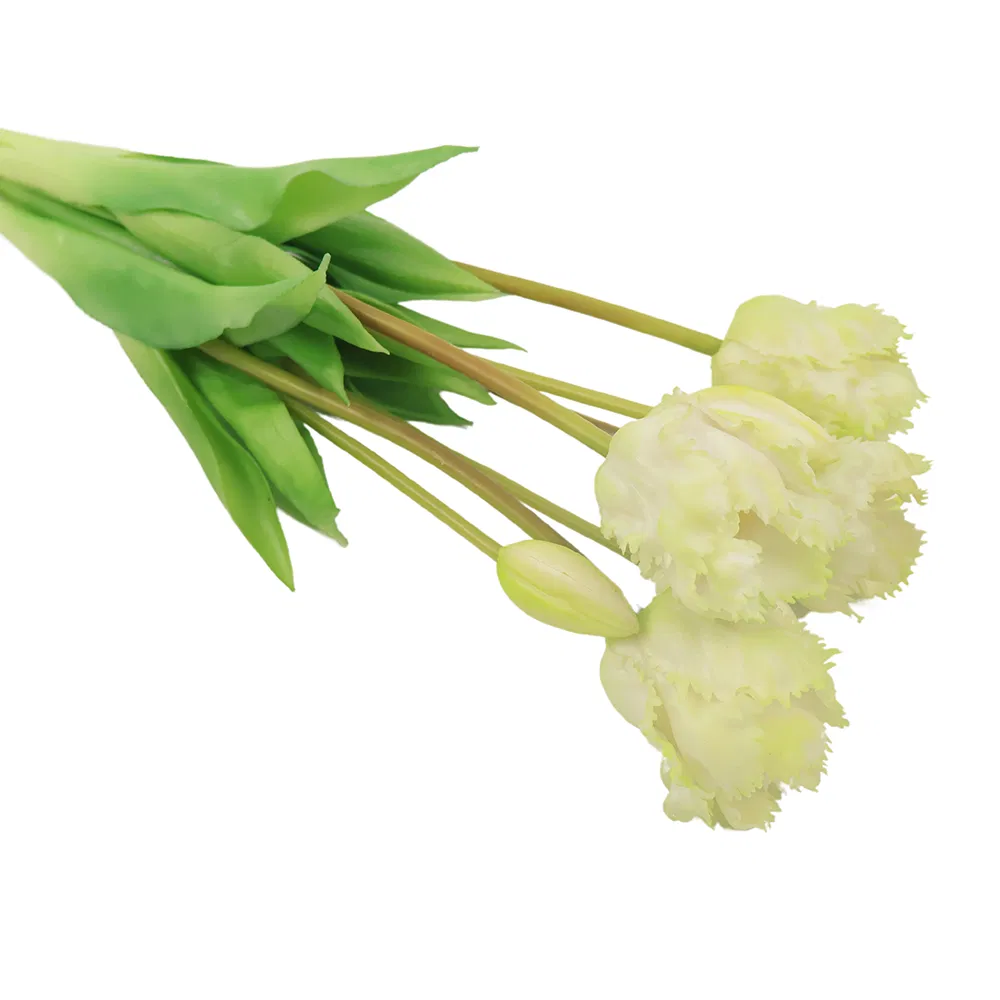 High Quality Luxury Real Touch Natural Artificial Peony White Tulip Flowers