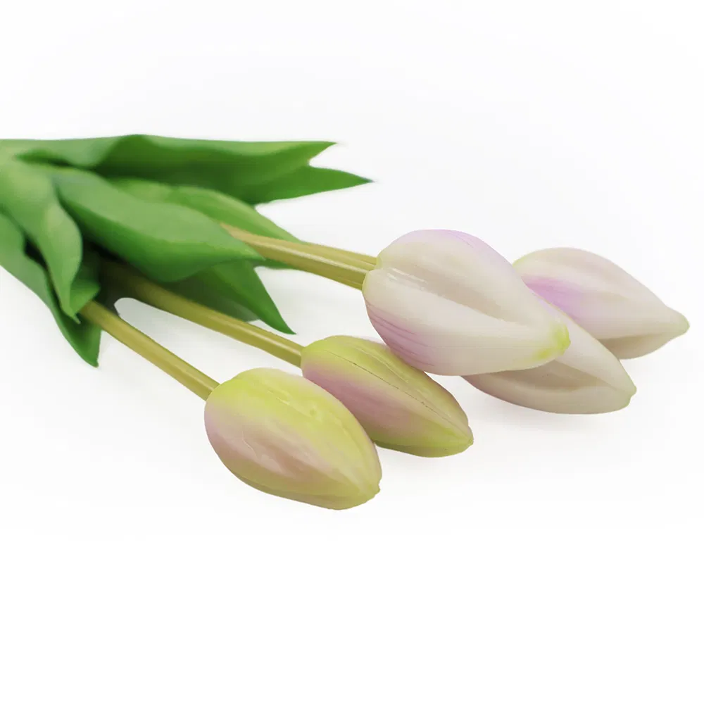 High Quality Tulip Flowers Artificial Real Touch Fake Tulips in a Vase