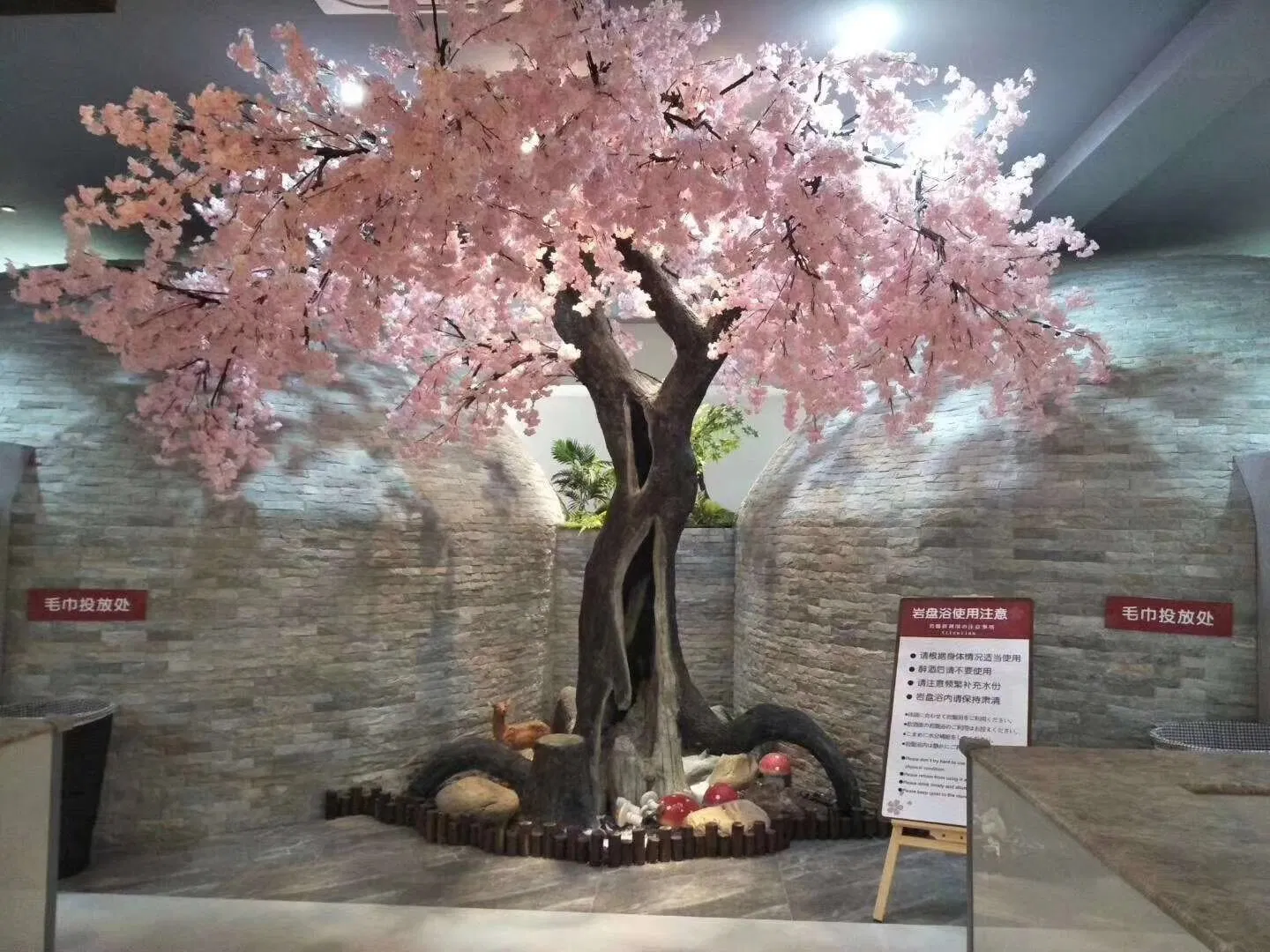 Custom 4m High Pink Cherry Blossom Trees Wedding Centerpiece Silk Cherry Blossom