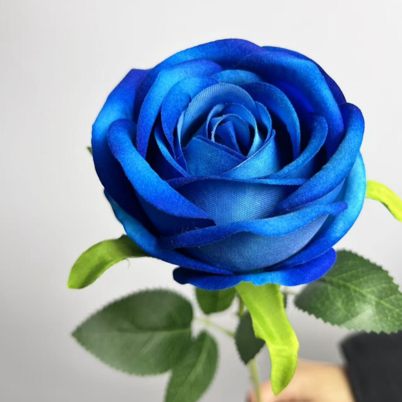 Single Bigger Lint Rose for Wedding Home Festival Decoration From Factory Flannelette Artificial Flower OEM