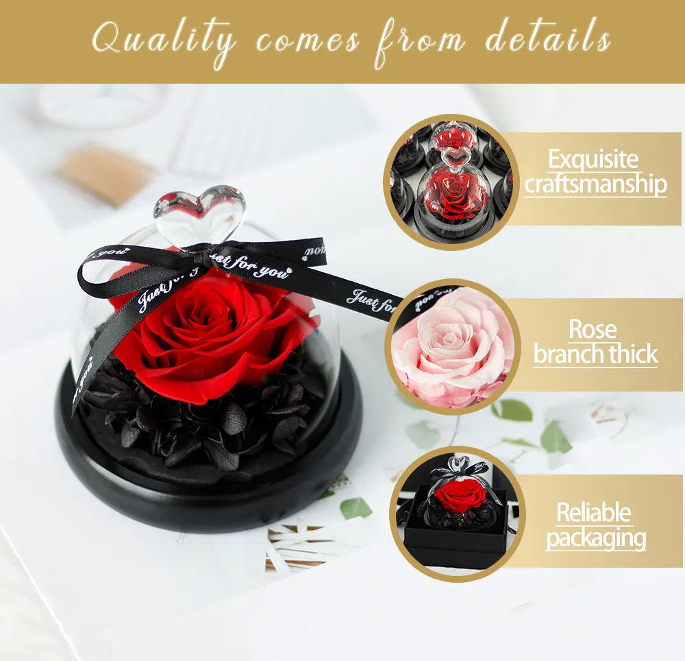 Heart Preserved Rose