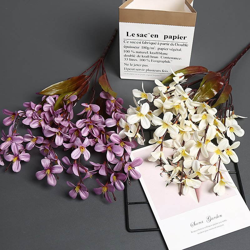 Romantic Handmade Simulated Low Price Wedding Atmosphere French Style Home Decoration Artificial Wildwood High Simulation Extemely Realistic Flowers Orchid