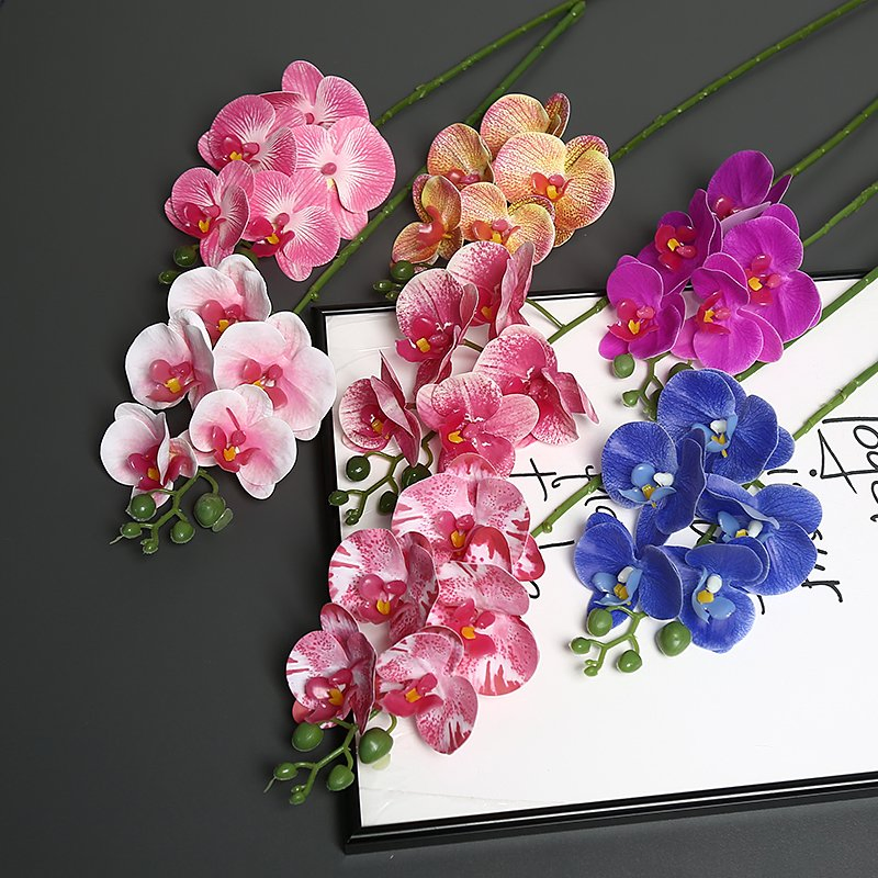 Entryway Warmth Artificial Flower Decoration Greets Guests Charm Natural Veining Closed Travel-Friendly Decor Nice Forever Wind Orchid