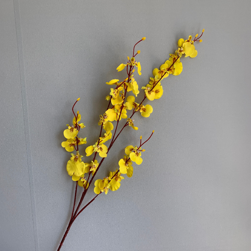 Wholesale Long Stem Silk Dancing Orchid for Living Room Decor Floral Arrangement