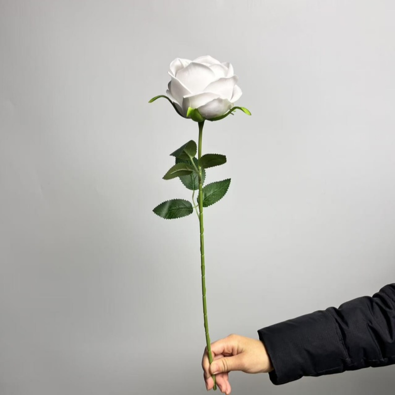 Single Bigger Lint Rose for Wedding Home Festival Decoration From Factory Flannelette Artificial Flower OEM
