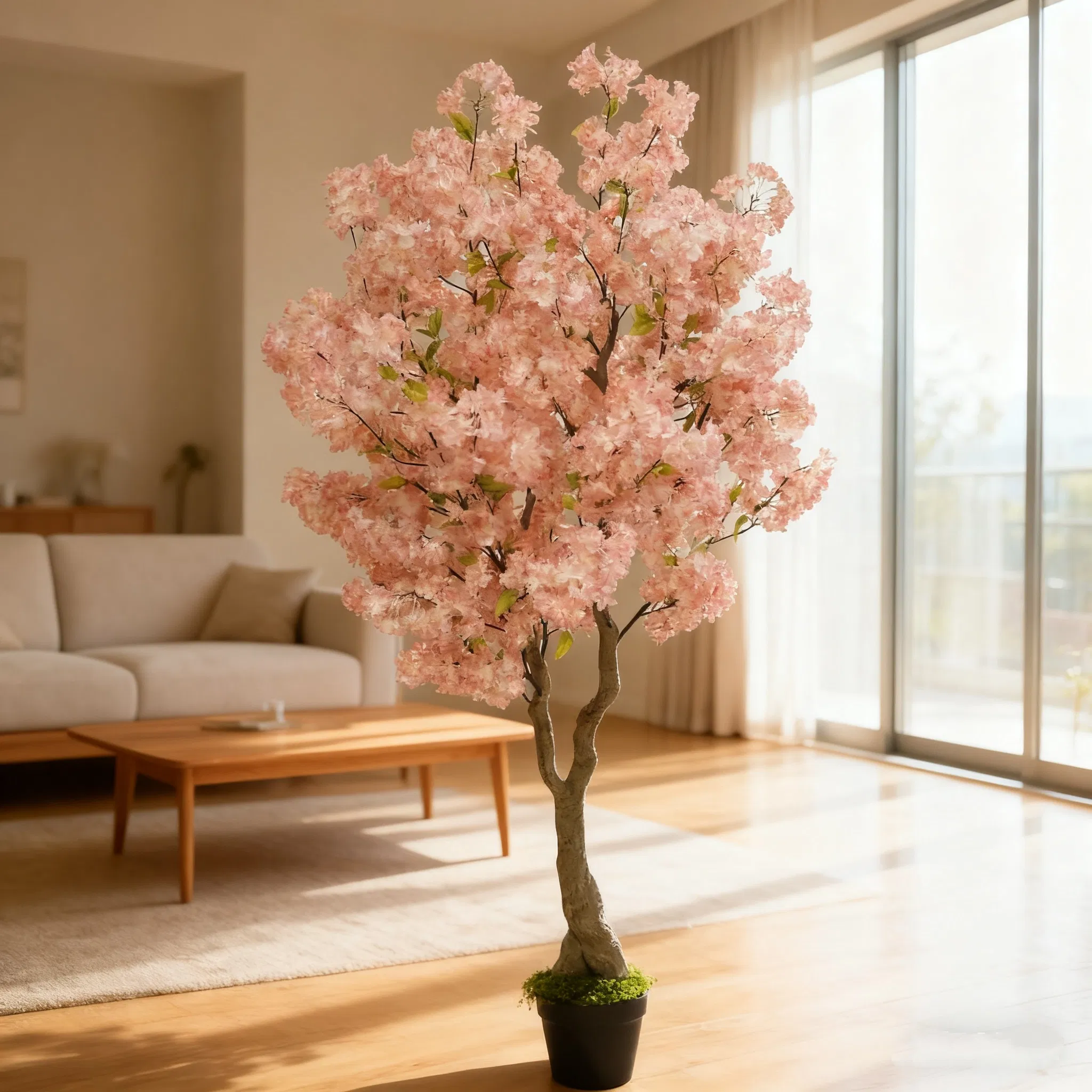 5.5FT Artificial Cherry Blossom Tree Suitable for Spring, Home Office, Party