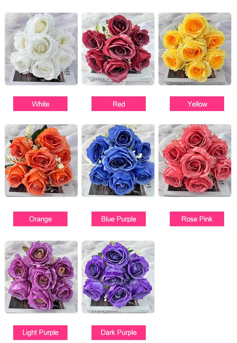 Elegant Silk Rose Bouquet