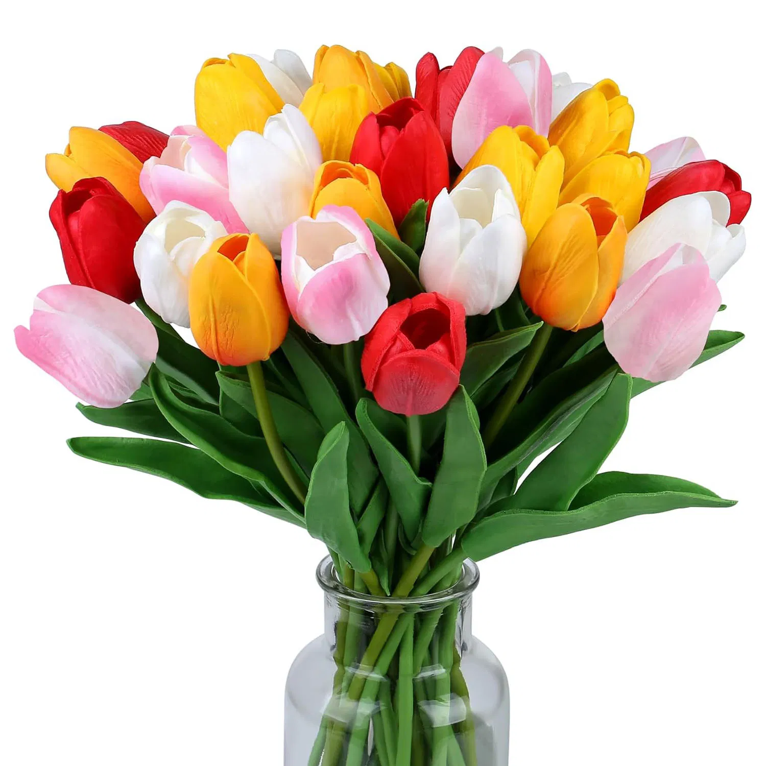 High-Stability Decorations Romantic Real Touch PU Artificial Faux Tulips for Advertising Event Styling
