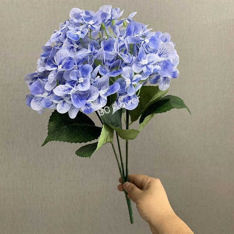 Foshan Wholesale Yellow Color Plastic Artificial Hydrangea for Home Table Wedding Party Decoration
