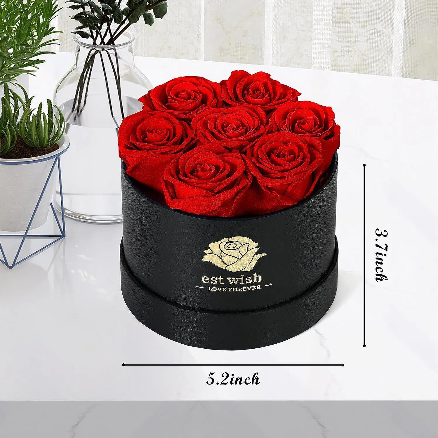 2026 Customized Logo Blue Mother's Day and Birthday Party Hugging Bucket Artificial Soap Flower Theme Store Preserved Rose