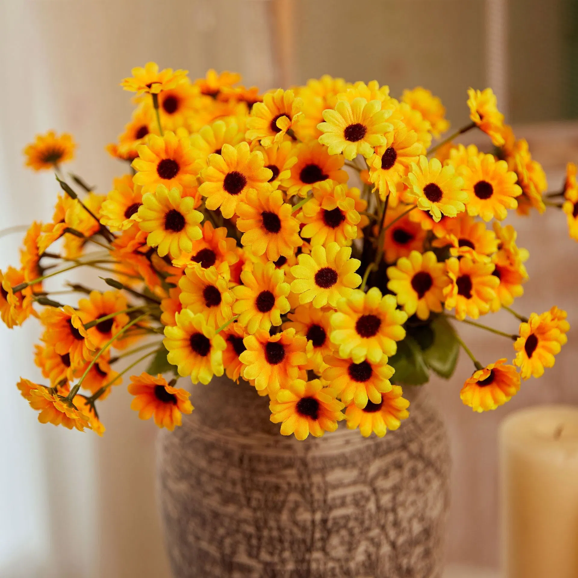 13 Head Bunch Faux Sunflowers Artificial for Vase Home Party DIY Decoration