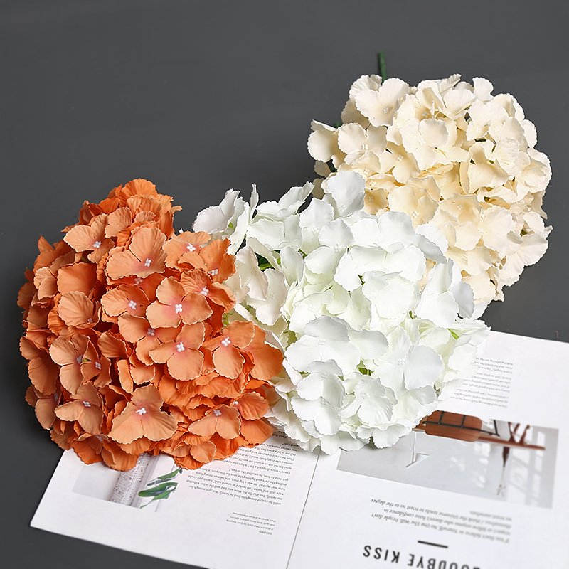 Thanksgiving Tables Warm up with Artificial Flowers in Amber: Artificial Flowers Carnation Hydrangea Hotel Lobby Arrangement Uplifting Space-Enhancing Hydrangea