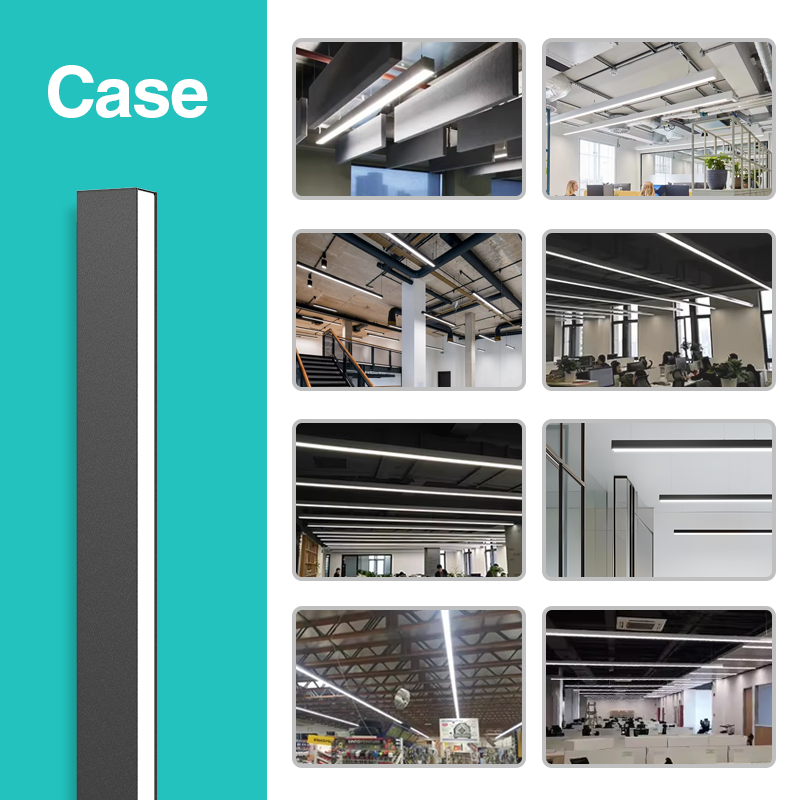 Industrial Linkable LED Linear Trunking Light Warehouse Factory Lighting Continuous Modular Linear