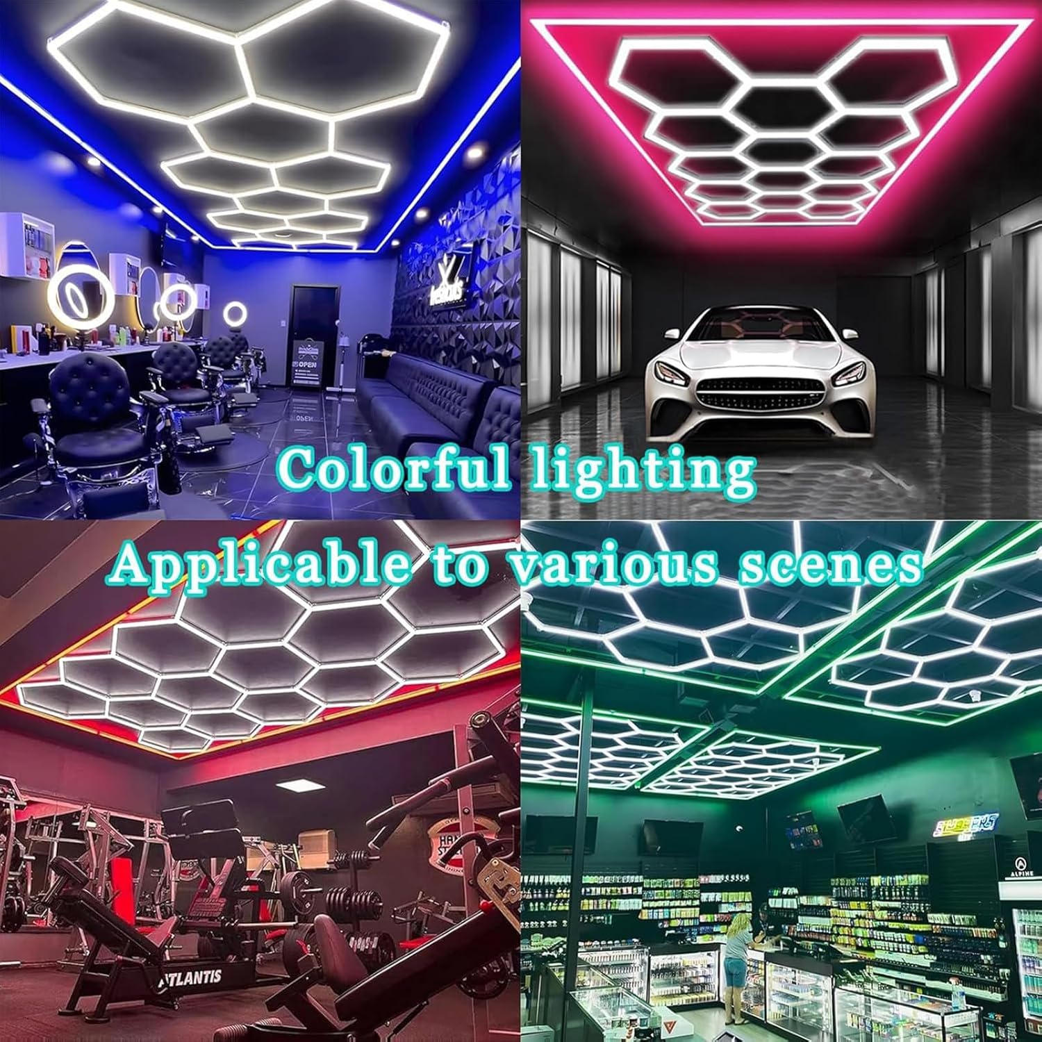 DIY Combination Geometric Hexagonal Led Panel Light Hexagonal Led Light for Garage Ceiling