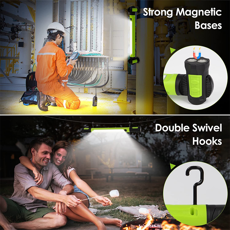 Cordless Rechargeable Magnetic LED Underhood Work Light with Hooks