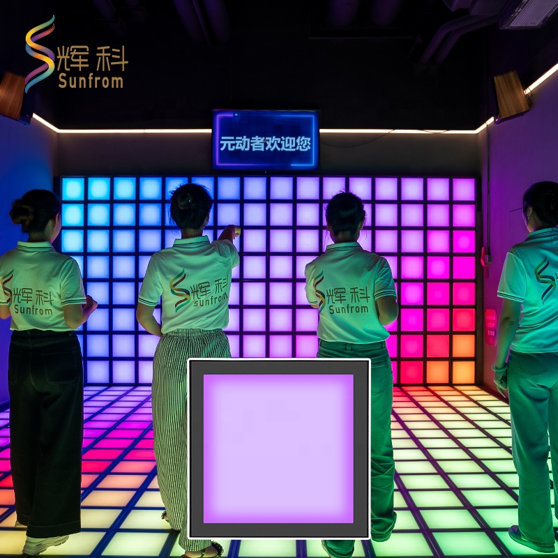 30x30 Room Arena Activate Game Jump Mega Relay RGB Dual Color Temp Interactive Brick Lights Smart Pixel Grid IP54 DMX512 Led