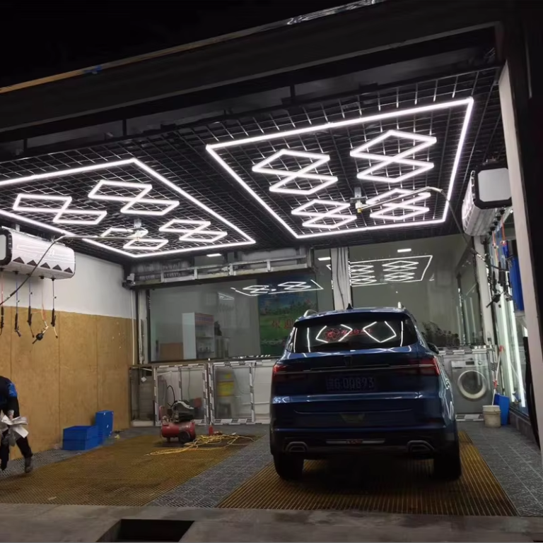 Wholesale DIY LED Hexagonal Garage Lighting Car Detail Lights Garage LED Lighting