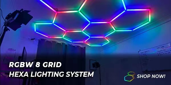 Approval High Lumen Diy Geometric Shape Hexagonal Led Shop RGB Lighting Tube