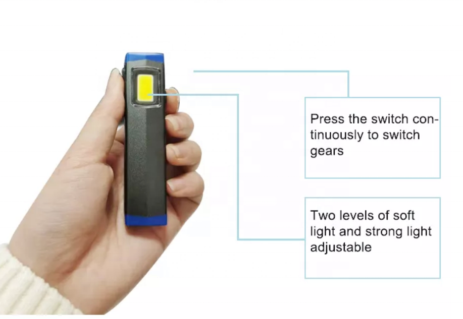 New Portable COB Strong Magnetic Lamp Handheld Led 3W Rechargeable Mini Work Light Hand Torch
