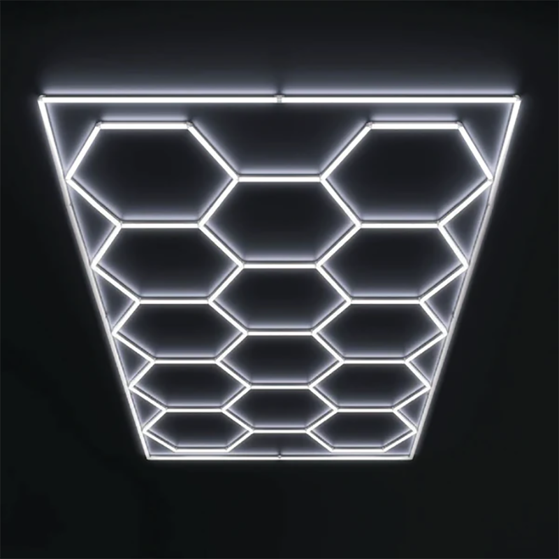 Honeycomb Lamp Auto Detailing Products Light Bar Hexagrid Lighting for Car Wash Station Garage Ceiling Design