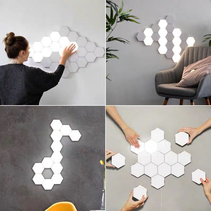 Touch Control Hexagon LED Modular Wall Light DIY Ambient Lighting