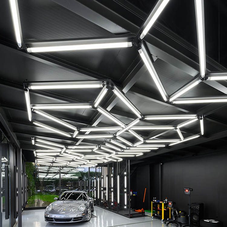 Customized LED Hexagonal Light Garage Hexagon Lighting Car Detailing 4ft 30w 40w Work Light
