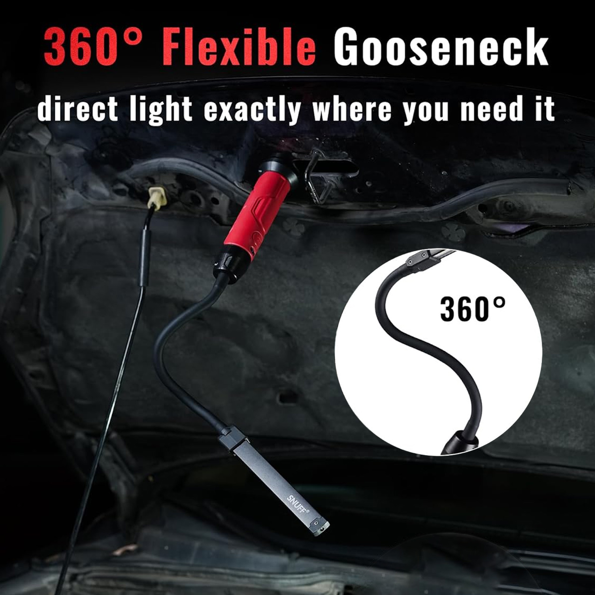 Flexible Under Hood Work Light Magnetic Base LED Work Light Rechargeable Auto Mechanic Work Light Bright Inspection