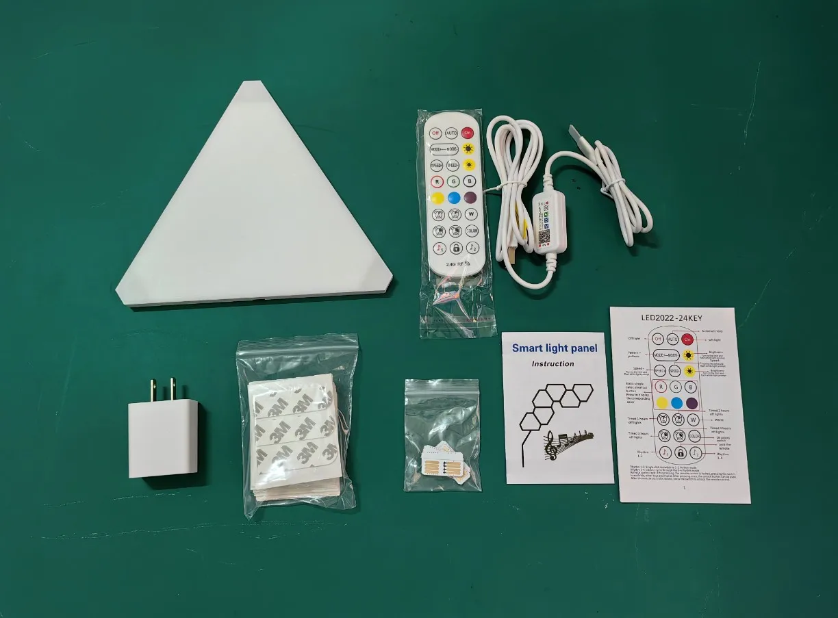 LED Triangle Lights Panels Music Sync RGB 16 Million Color Wall Light WiFi App Control Gaming Room Lights