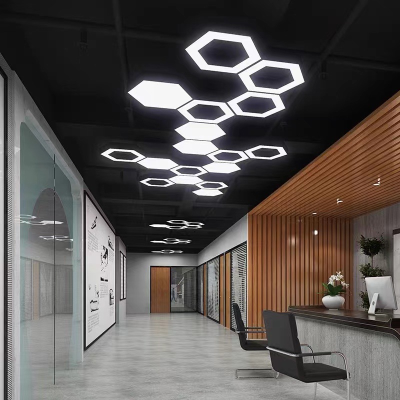 Decorative Hexagon Shape Led Profile Light RGB/RGBW Honeycomb Ceiling Light for Fitness Room, Gym