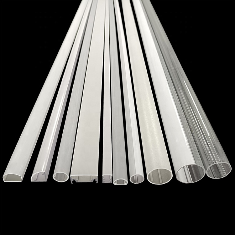 Plastic Profiles Tubes Led Extrusion Acrylic Linear Light Diffuser Clear Pc Plastic Light Cover Polycarbonate Led Diffuser Tube