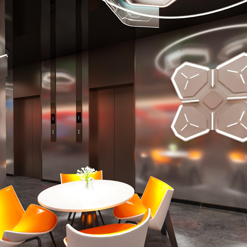 Custom Modular RGB LED Lighting Modes PVC High CRI Science Fiction Design Esports Hotel DIY App-Controlled Dimmable