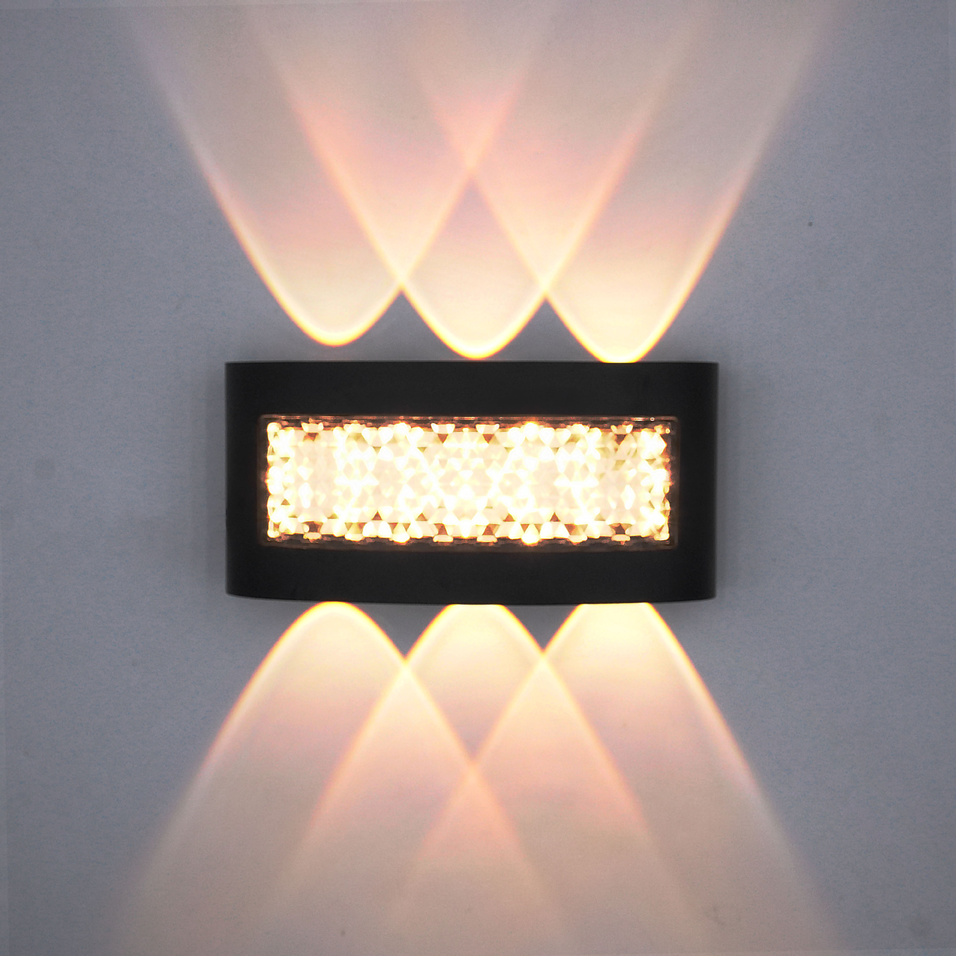 ABS IP65 Smart Home LED Wall Lamp Borosilicate Glass Diffuser 3000K Soft Warm White Aluminum Base Waterproof CRI80 180 Outdoor