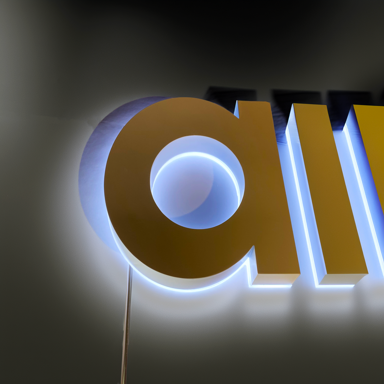 Custom 3D Enseigne Lumineuse LED Commercial Outdoor Illuminated Letters With Stainless Steel/Acrylic RGB/Static Color Options