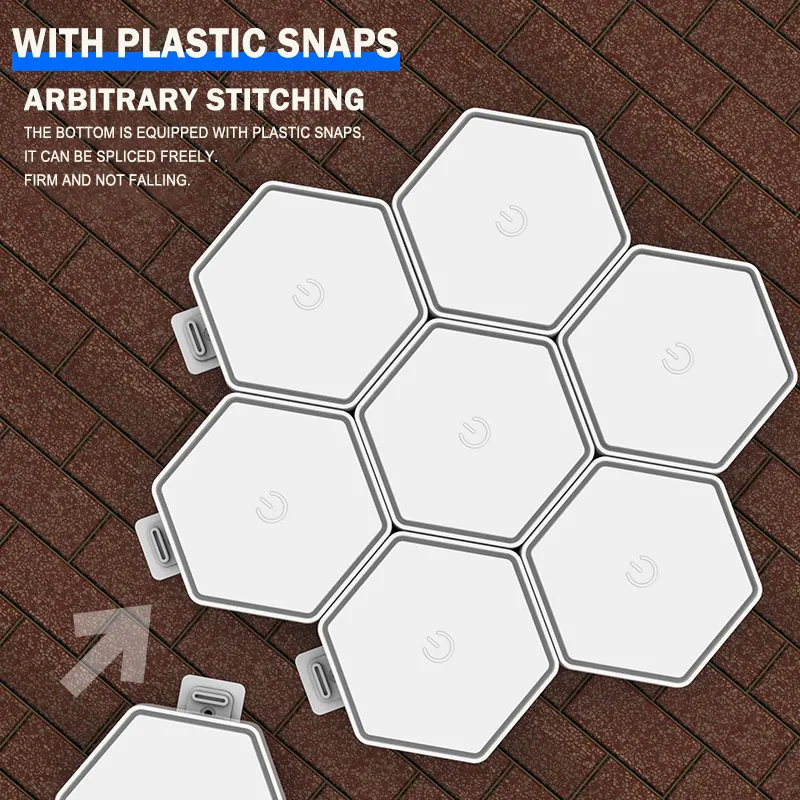 DIY Geometry Hexagonal Lights Touch Sensitive Control LED Night Lights Hexagonal Wall Light