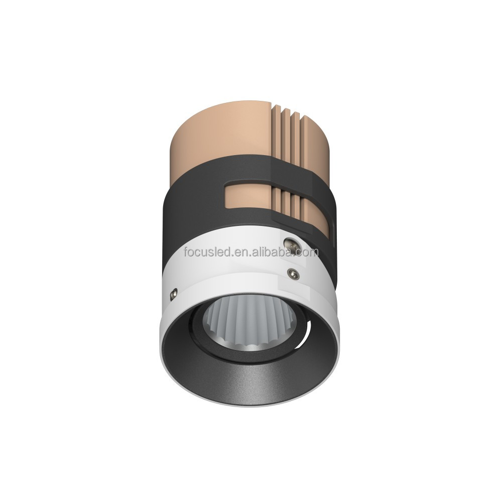 High Quality 12W LED Spot Light Adjustable Interior Recessed Ceiling Downlight Aluminum for Living Room Showroom Restaurant