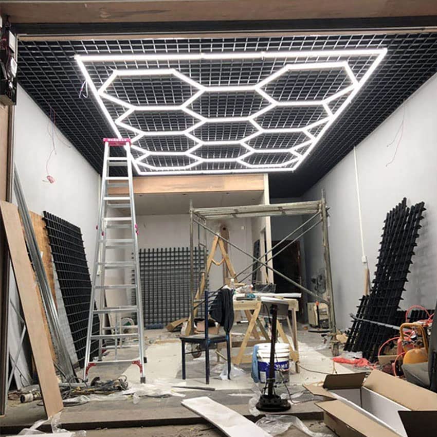 Wholesale Hexagon Detailing Car Beauty Station Led Lights Home Hexagon Modular Ceiling Garage Light